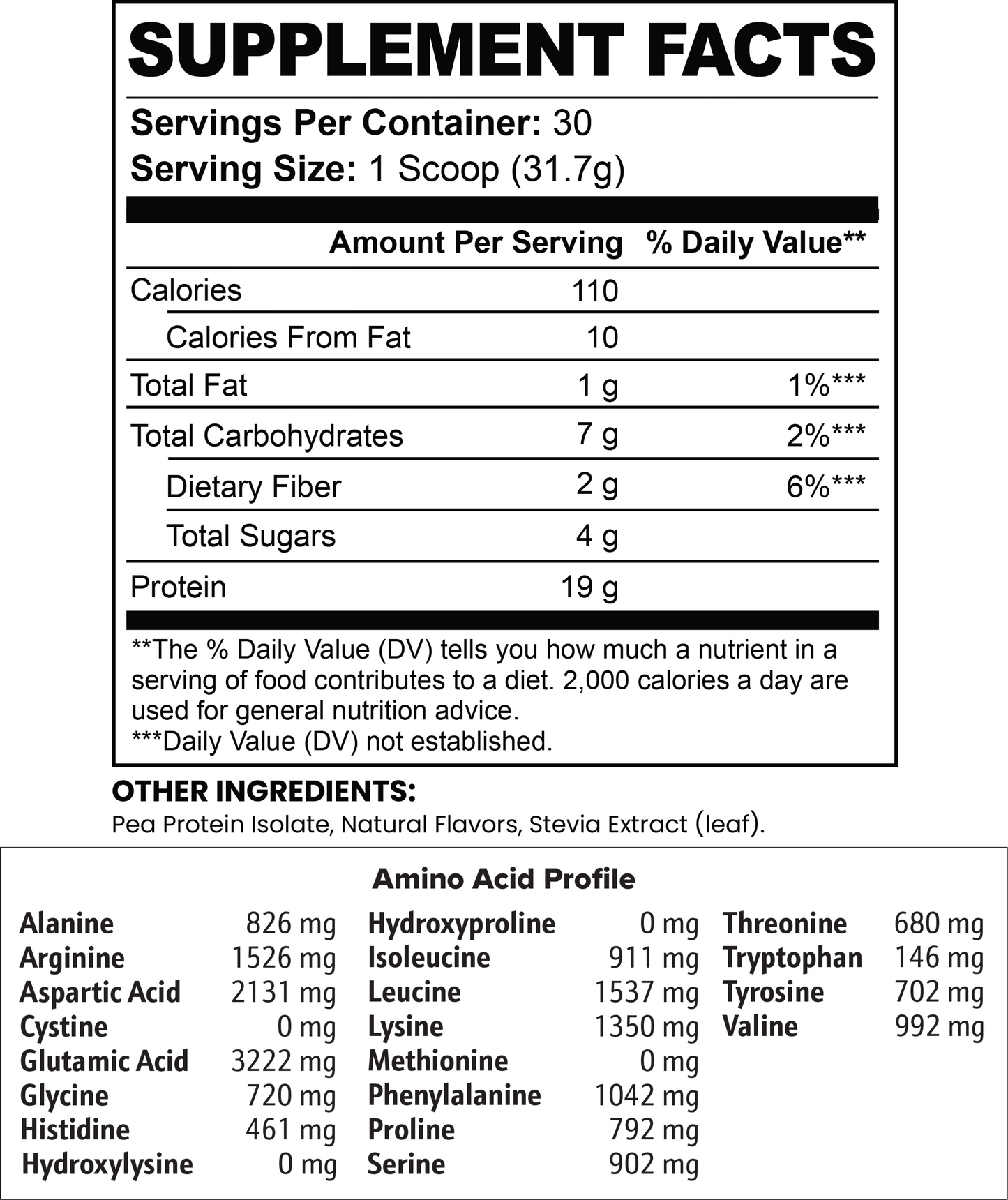 Vegan Pea Protein Isolate (Chocolate)