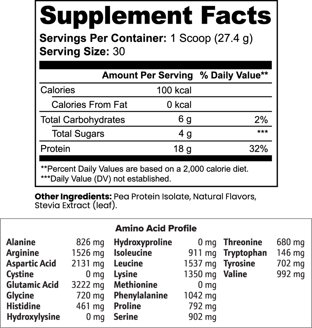 Vegan Pea Protein Isolate (Vanilla)