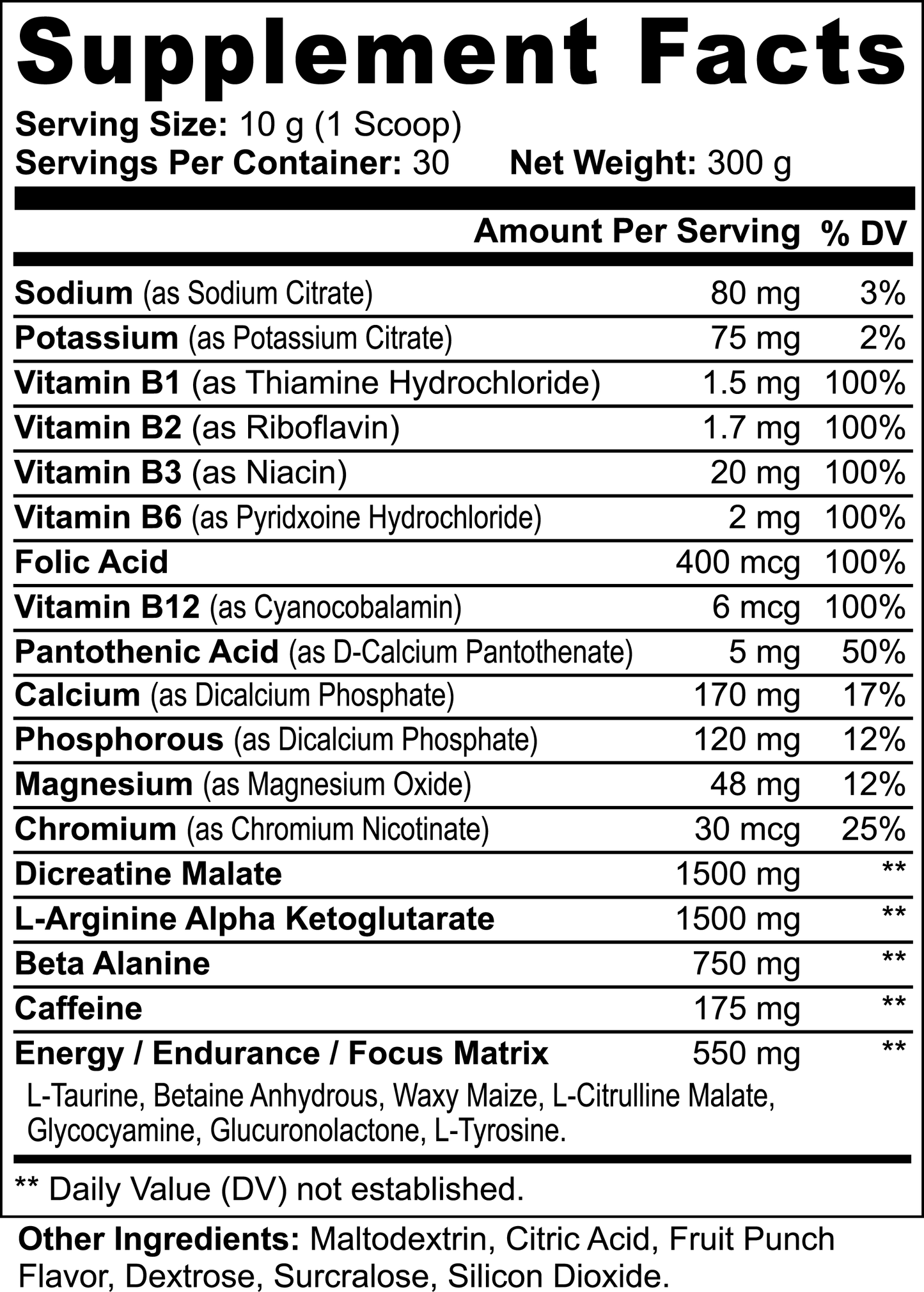 Decimate Pre-Workout Powder (Fruit Punch)