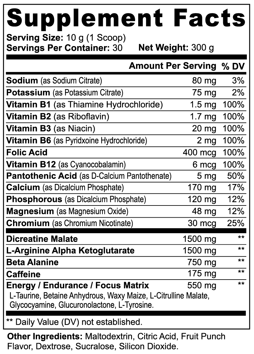 Decimate Pre-Workout Powder (Fruit Punch)